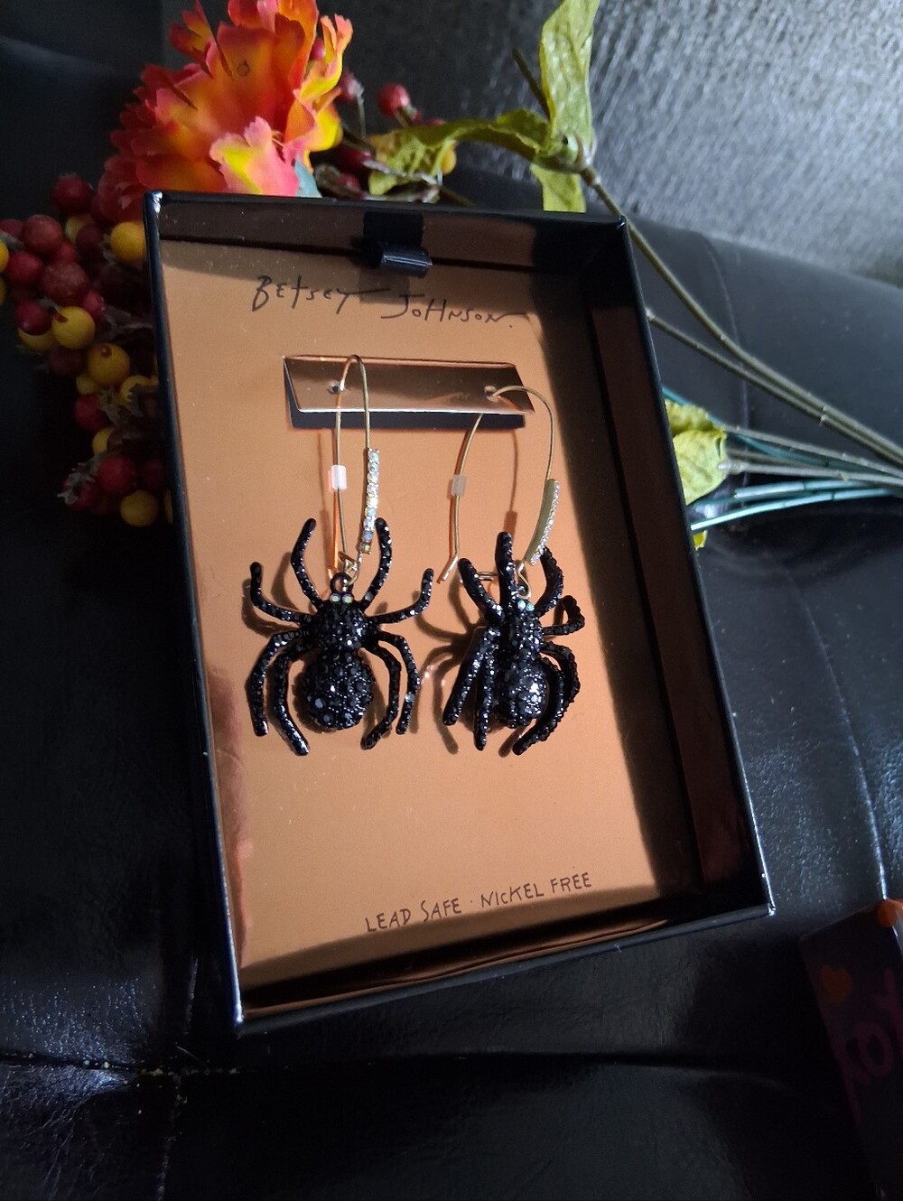 Betsey Johnson Spooky Spider Earrings